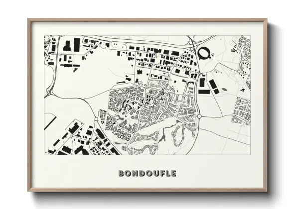Une affiche de carte sur Bondoufle