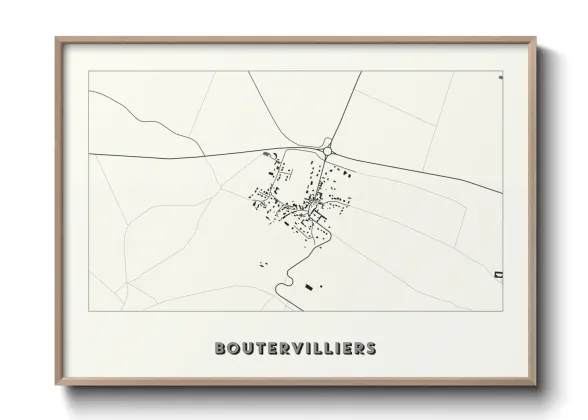 Une affiche de carte sur Boutervilliers