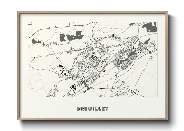 Une affiche de carte sur Breuillet