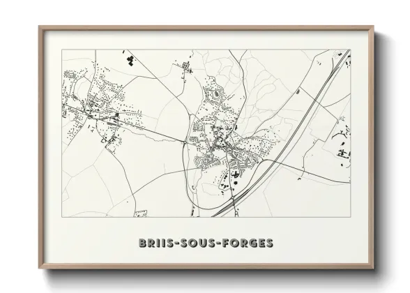 Une affiche de carte sur Briis-sous-Forges