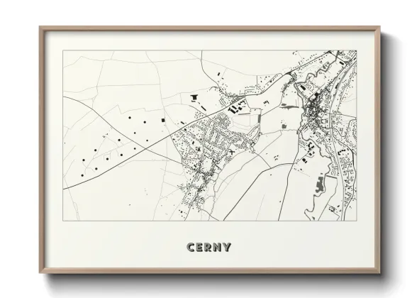 Une affiche de carte sur Cerny