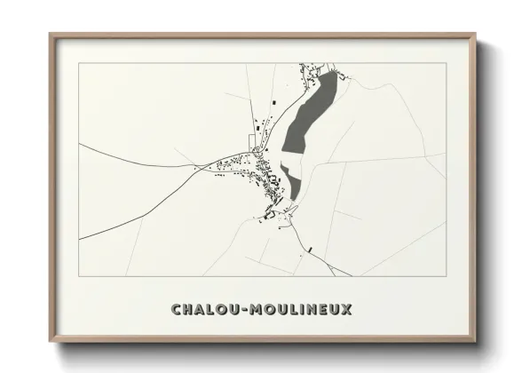 Une affiche de carte sur Chalou-Moulineux