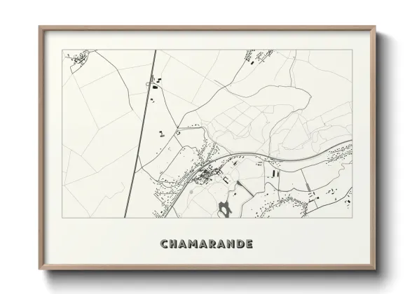 Une affiche de carte sur Chamarande