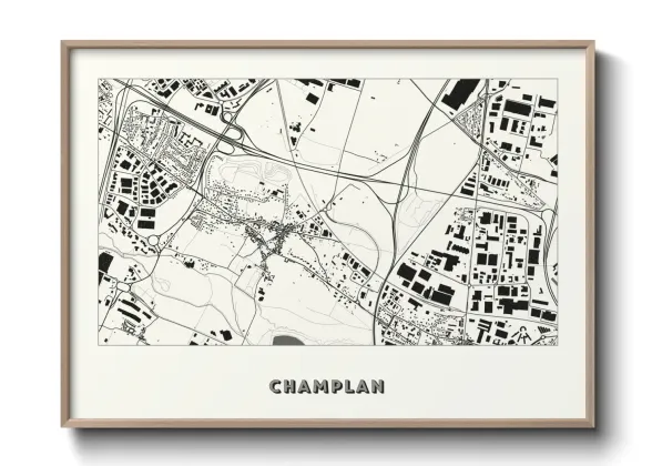 Une affiche de carte sur Champlan