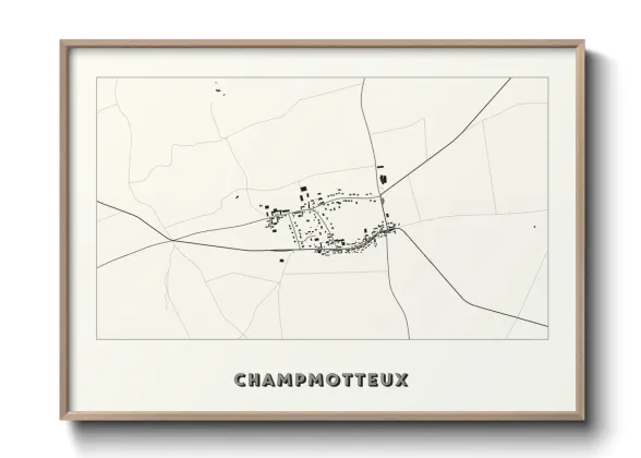 Une affiche de carte sur Champmotteux