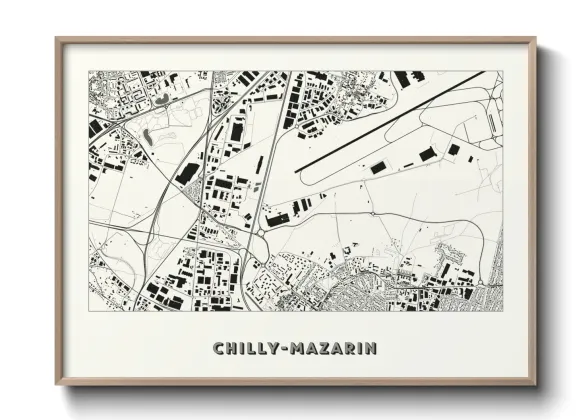 Une affiche de carte sur Chilly-Mazarin
