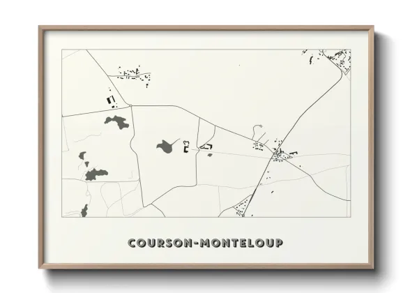 Une affiche de carte sur Courson-Monteloup