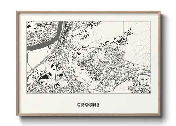 Une affiche de carte sur Crosne