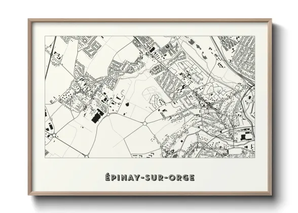 Une affiche de carte sur Épinay-sur-Orge