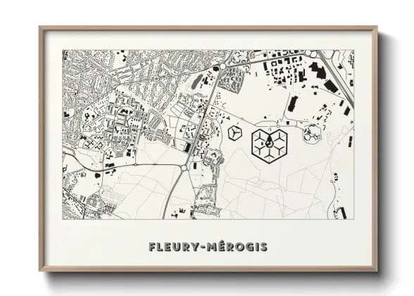 Une affiche de carte sur Fleury-Mérogis