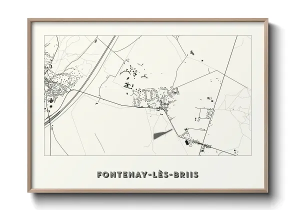 Une affiche de carte sur Fontenay-lès-Briis