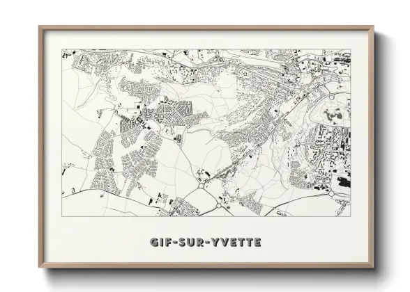 Une affiche de carte sur Gif-sur-Yvette