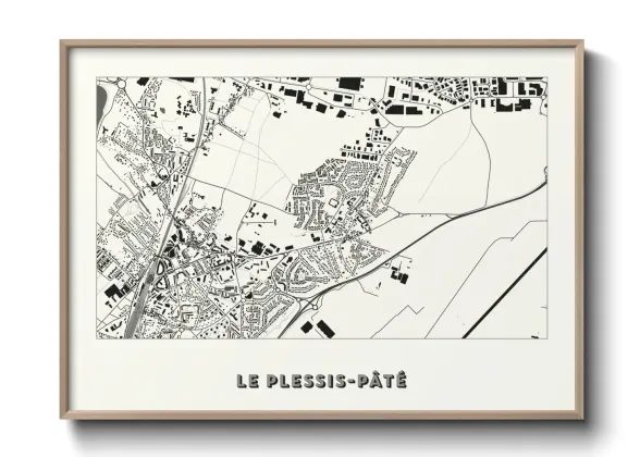 Une affiche de carte sur Le Plessis-Pâté