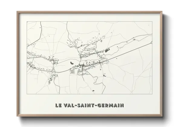 Une affiche de carte sur Le Val-Saint-Germain