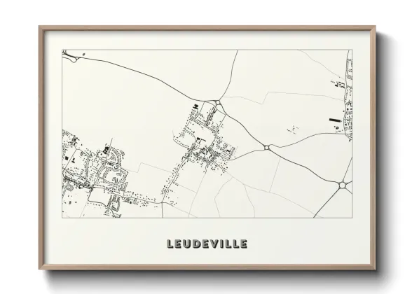 Une affiche de carte sur Leudeville
