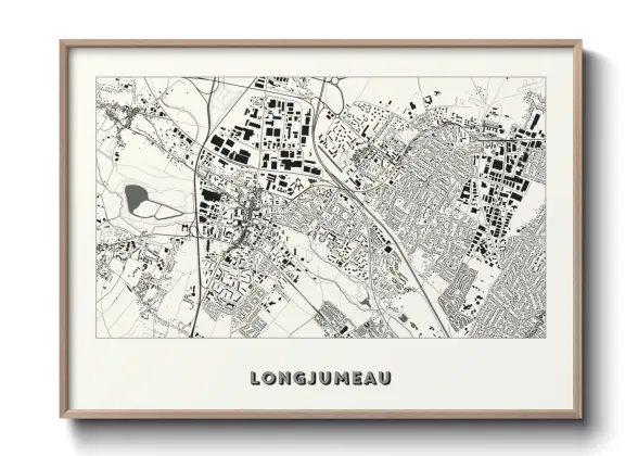 Une affiche de carte sur Longjumeau