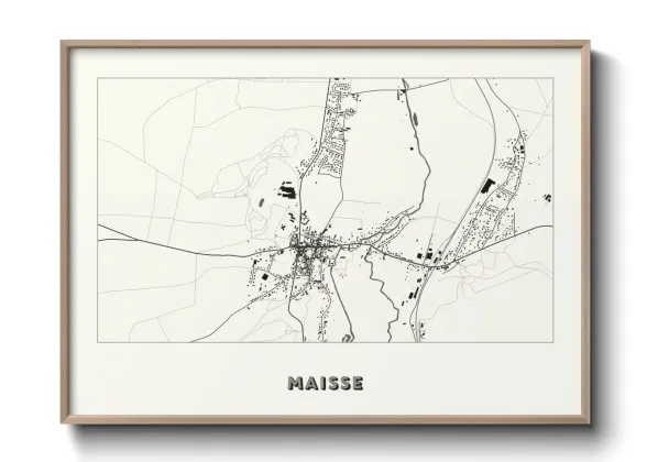Une affiche de carte sur Maisse