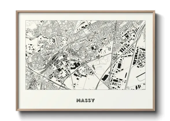Une affiche de carte sur Massy