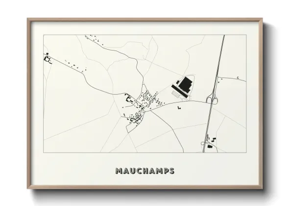 Une affiche de carte sur Mauchamps