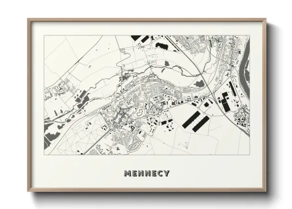 Une affiche de carte sur Mennecy