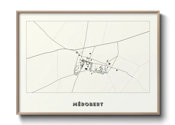 Une affiche de carte sur Mérobert