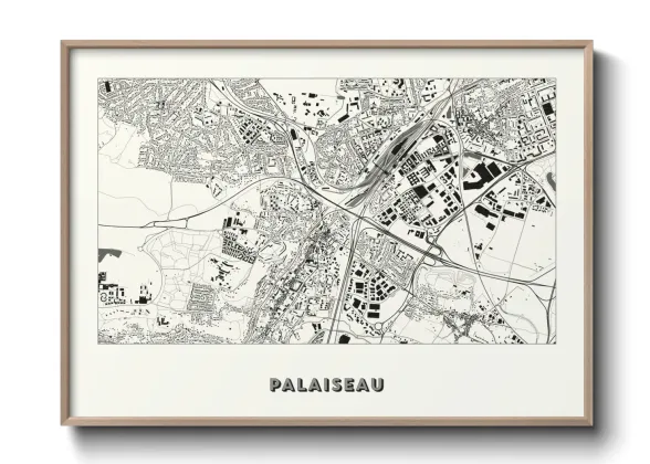 Une affiche de carte sur Palaiseau