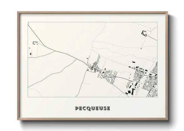 Une affiche de carte sur Pecqueuse