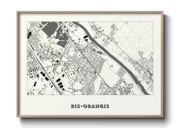 Une affiche de carte sur Ris-Orangis