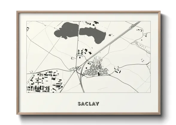 Une affiche de carte sur Saclay