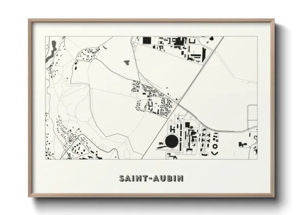 Une affiche de carte sur Saint-Aubin