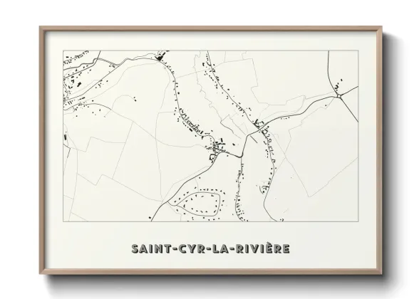 Une affiche de carte sur Saint-Cyr-la-Rivière