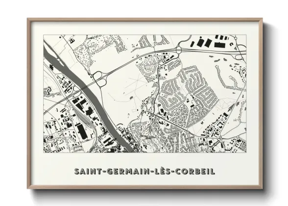 Une affiche de carte sur Saint-Germain-lès-Corbeil