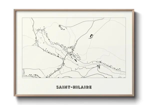 Une affiche de carte sur Saint-Hilaire