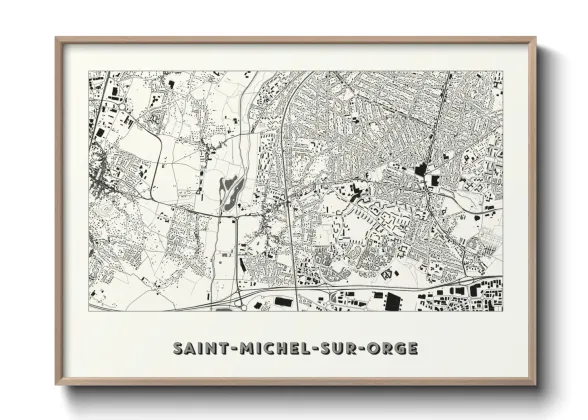 Une affiche de carte sur Saint-Michel-sur-Orge