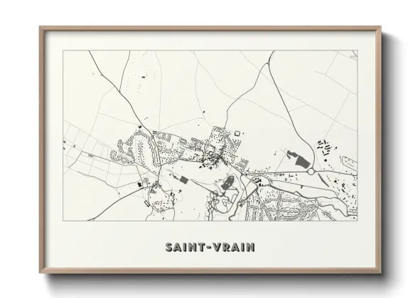 Une affiche de carte sur Saint-Vrain