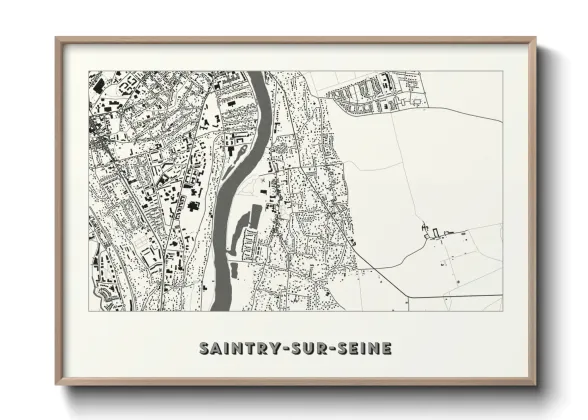 Une affiche de carte sur Saintry-sur-Seine