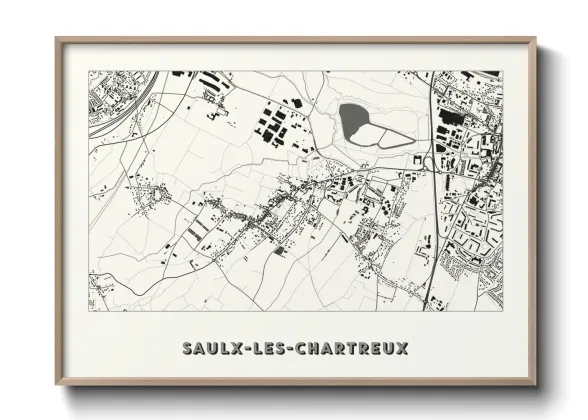 Une affiche de carte sur Saulx-les-Chartreux