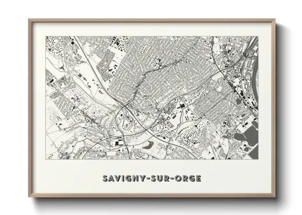 Une affiche de carte sur Savigny-sur-Orge