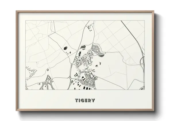 Une affiche de carte sur Tigery