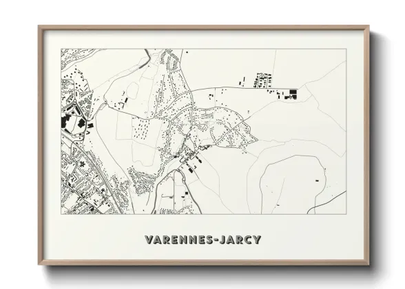 Une affiche de carte sur Varennes-Jarcy