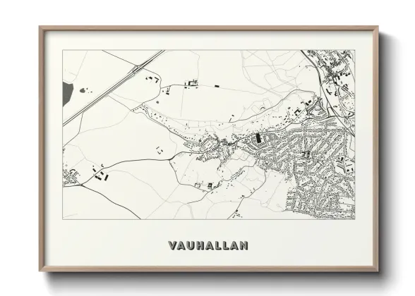 Une affiche de carte sur Vauhallan