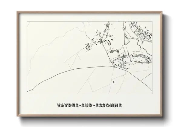 Une affiche de carte sur Vayres-sur-Essonne
