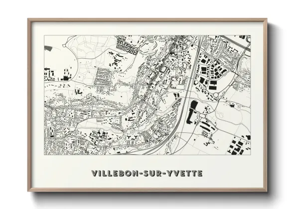 Une affiche de carte sur Villebon-sur-Yvette