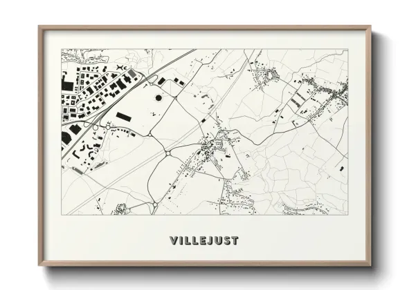 Une affiche de carte sur Villejust