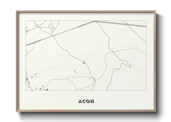 Une affiche de carte sur Acon
