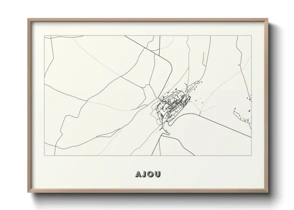 Une affiche de carte sur Ajou