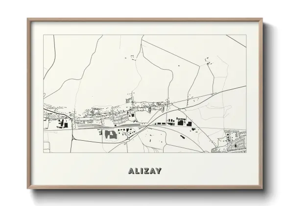 Une affiche de carte sur Alizay