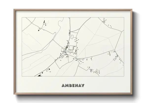Une affiche de carte sur Ambenay