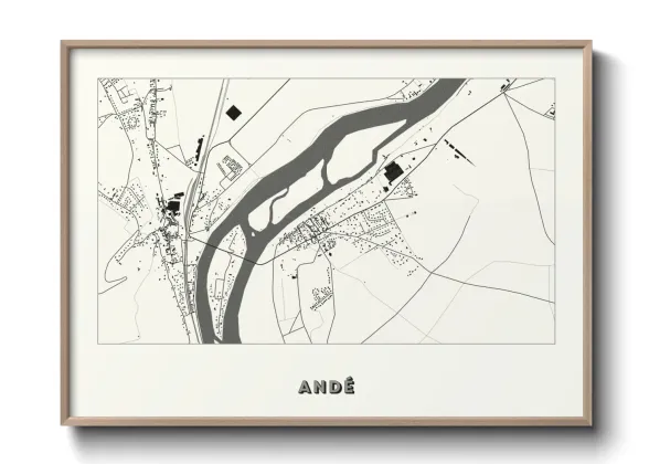 Une affiche de carte sur Andé