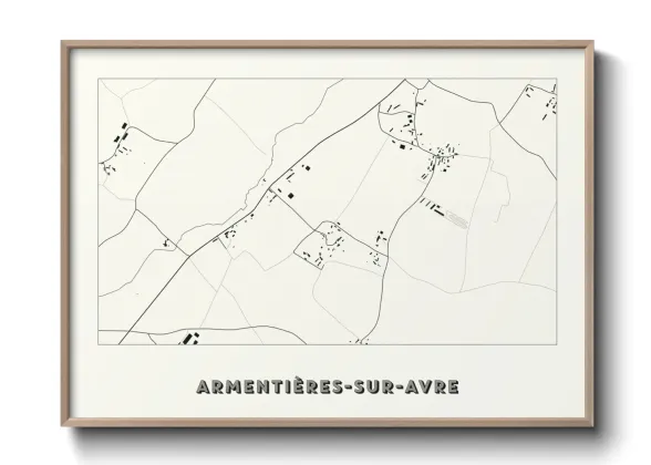 Une affiche de carte sur Armentières-sur-Avre
